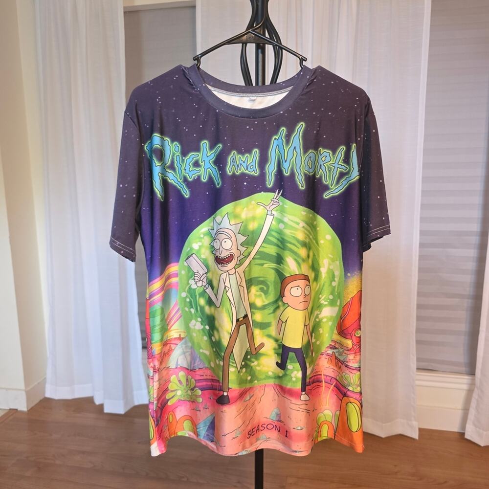 Rick and Morty Men's Short Sleeve T-Shirt - Multicolor - Picture 2 of 7